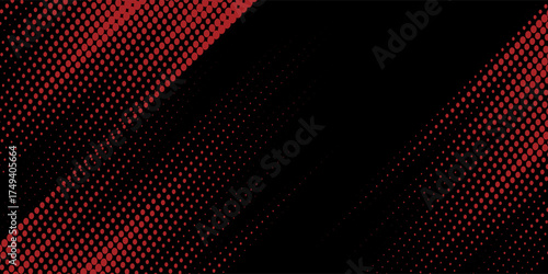 Halftone dots red and blue color pattern gradient grunge texture background. Dot pop art comic sport style vector illustration. modern background