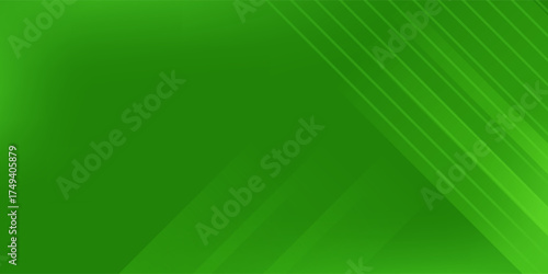 Abstract green sporty background template vector with shiny lines and lights. Green background with strong pattern design