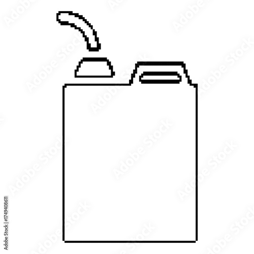 canister pixel icon, 8-bit. Isolated vector illustration.