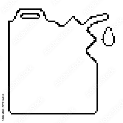 canister pixel icon, 8-bit. Isolated vector illustration.