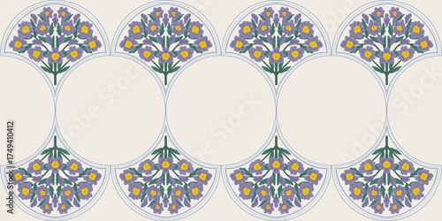 Nature Pattern Background Illustration For Cover, Banner, Notes. Fall Winter Aesthetic Background. Plant And Flower Pattern Background.