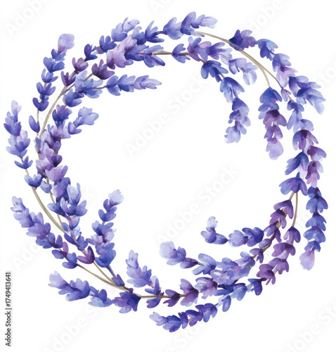 wreath of blue flowers