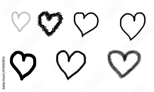 Minimalist Light Gray Heart Outline with Dotted Texture on Clean White Background