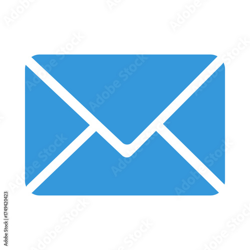 Email Icon Illustration A Simple Blue Envelope for Notifications and Communication