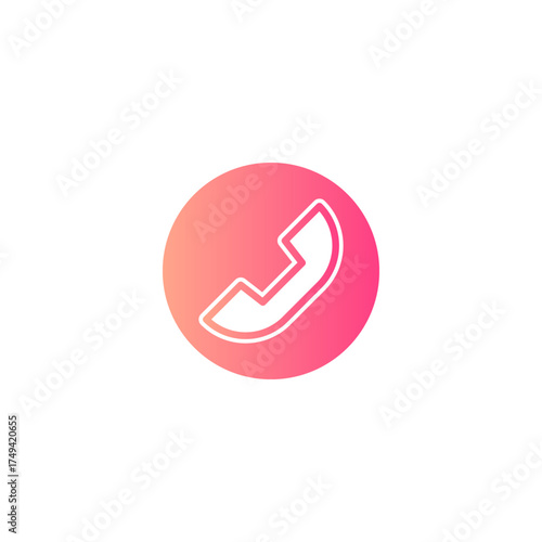 Phone icon with a gradient background, symbolizing communication and connectivity