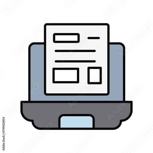 Landing icon with white background vector stock illustration
