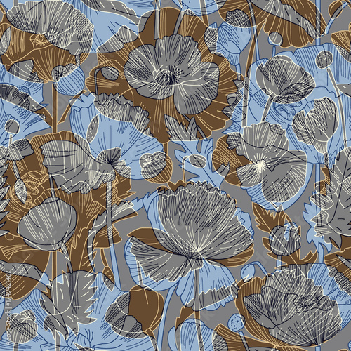 flower texture pattern mix leaves