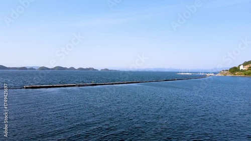 Lushan West Coast Aerial Photography - Scenic Sea View with Islands and Harbor