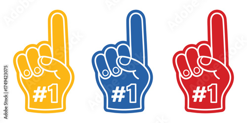 Foam Finger Number One Vector Illustration