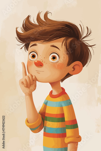 thinking boy