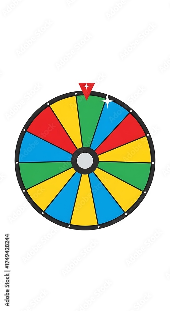 Obraz premium Colorful Fortune Wheel Illustration for Games and Chance.
