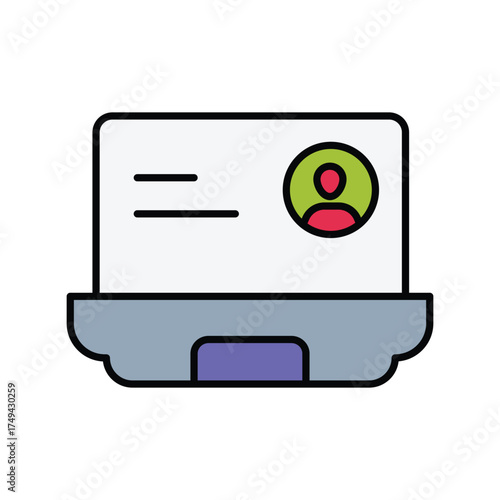 User icon with white background vector stock illustration