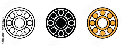 Ball bearing icon vector. movement and rotation symbol. vector illustration.