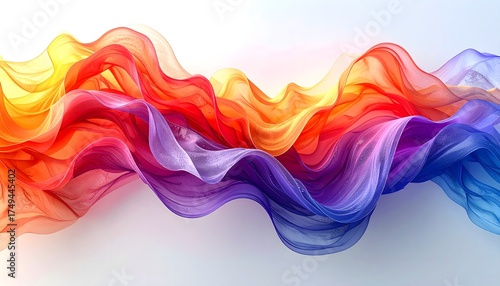 Wallpaper Mural Colorful motion ribbons blending red orange pink and blue high resolution photo Torontodigital.ca