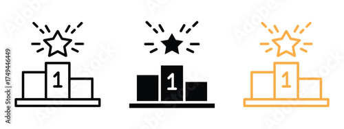 Winner podium icon vector. awards ceremonies, sports competitions, and achievements symbol. vector illustration.