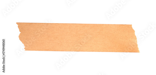 Gray adhesive tape isolated on a transparent PNG background. Torn masking tape, paper sticker with ripped edges. Realistic scotch template mockup for labels, messages, text, and design elements.