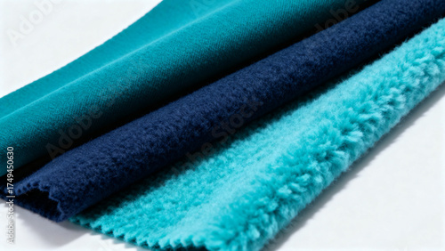 close up of blue fabric