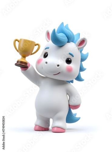 3d cow with a cup