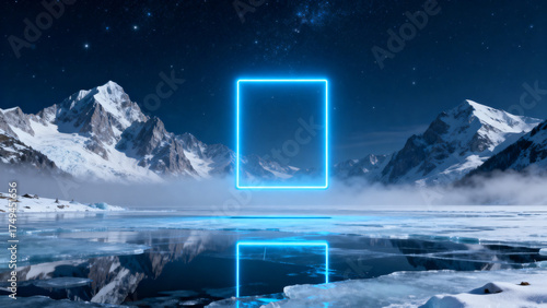 snow covered mountains