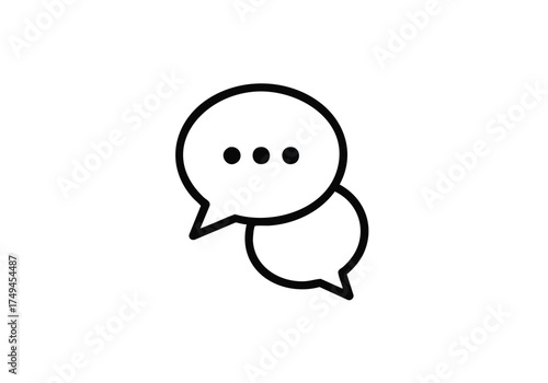 Engaging conversation bubbles for modern website design or social media marketing campaigns, promoting dynamic communication and instant feedback, clean and minimalist