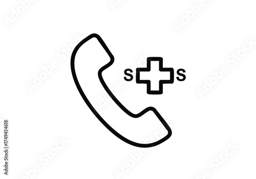 Urgent help needed call for assistance with a phone showing the international sos symbol for emergencies and crisis support services available now