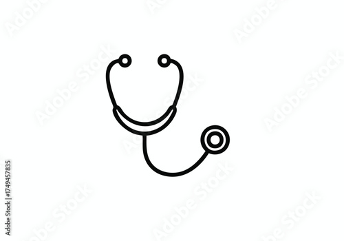Iconic stethoscope symbolizes medical care, diagnosis, and healthcare professional expertise for health and wellness concepts