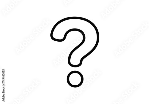 Striking question mark symbol graphic representing curiosity, uncertainty, or inquiry for business and creative projects