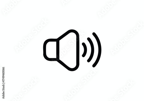 Volume indicator icon symbolizing sound, audio, and broadcasting for digital interfaces and media applications.