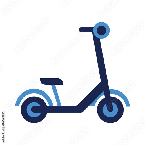 Electric Scooter Transportation Ride Share Technology Icon