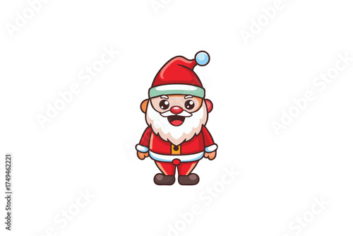 Charming pixel art santa claus character with festive details a silhouette