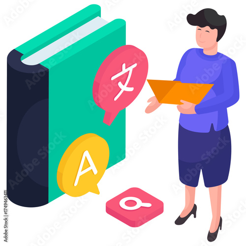      Vector design of language translator illustration