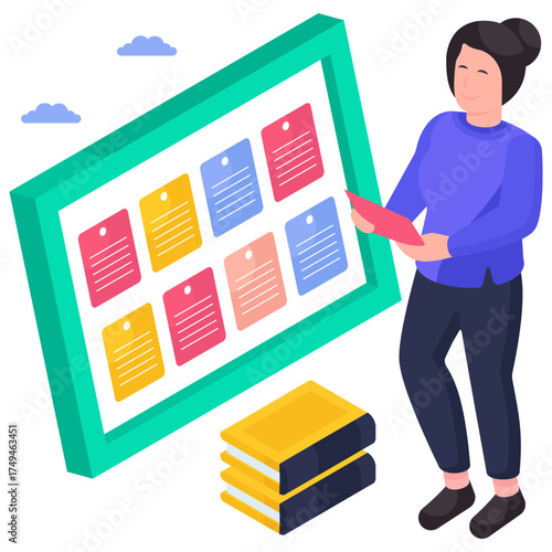 Premium download illustration of task board 