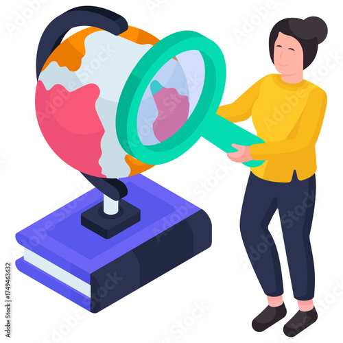 A creative design illustration of global research 