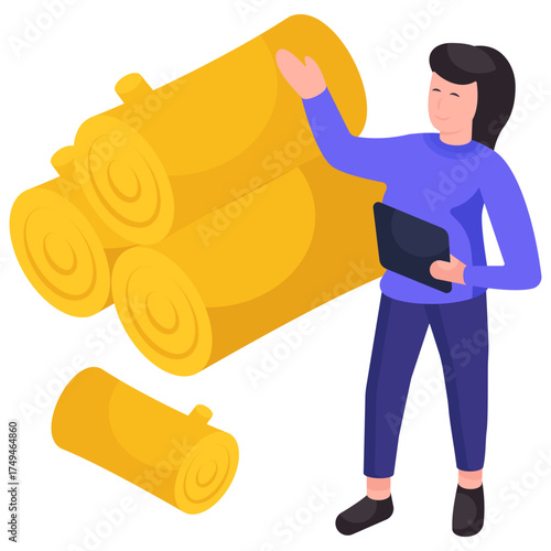 Unique design illustration of wood logs 