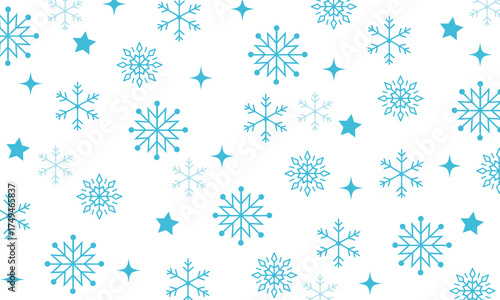 snowflakes on blue background