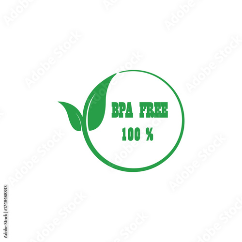 100% BPA Free Natural Safety Guarantee Flat Badge