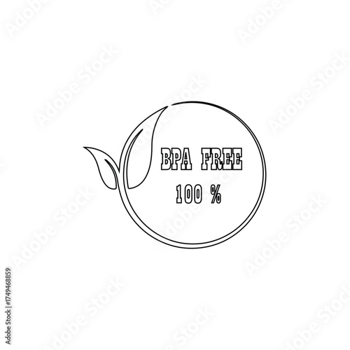 100% BPA Free Natural Safety Guarantee Line Badge
