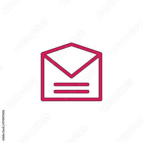 Minimalist Envelope Icon Email Mail Message.
