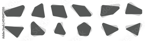 set of label triangle with black colors triangle fluid