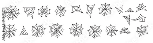 set of spider web for halloween