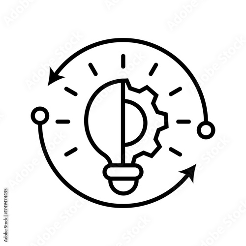 Innovation icon. Simple element from digital disruption collection. Filled Innovation icon for templates, infographic

