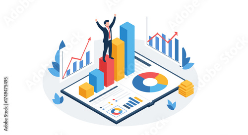 Achieving business growth through effective data analysis and strategic planning strategies.