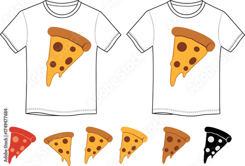 T-shirt with Pizza Slice Graphic