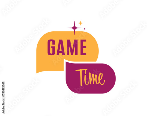 Game time with font design.	