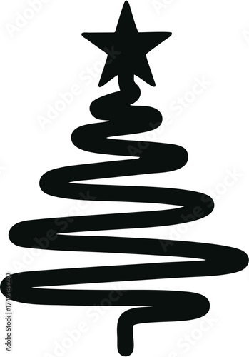 Flatt Christmas Iconn inn Bla...