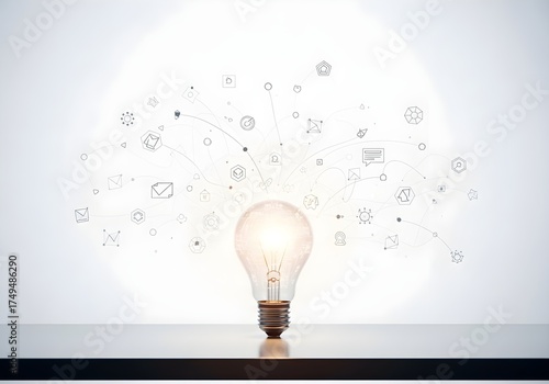 Wallpaper Mural Conceptual Lightbulb: The Birth of an Idea Torontodigital.ca