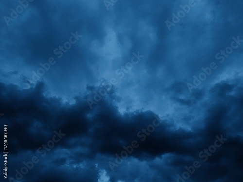 Dark sky composed of purple, blue, pink  for graphic design or wallpaper.