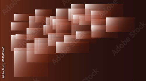 A captivating display of overlapping rectangles in shades of brown, artfully arranged to create a sense of depth, movement, and visual intrigue.