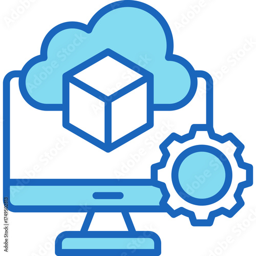Virtual Machines blue icon