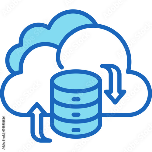 Database blue icon